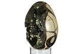 Septarian Dragon Egg Geode - Black Crystals #157895-2